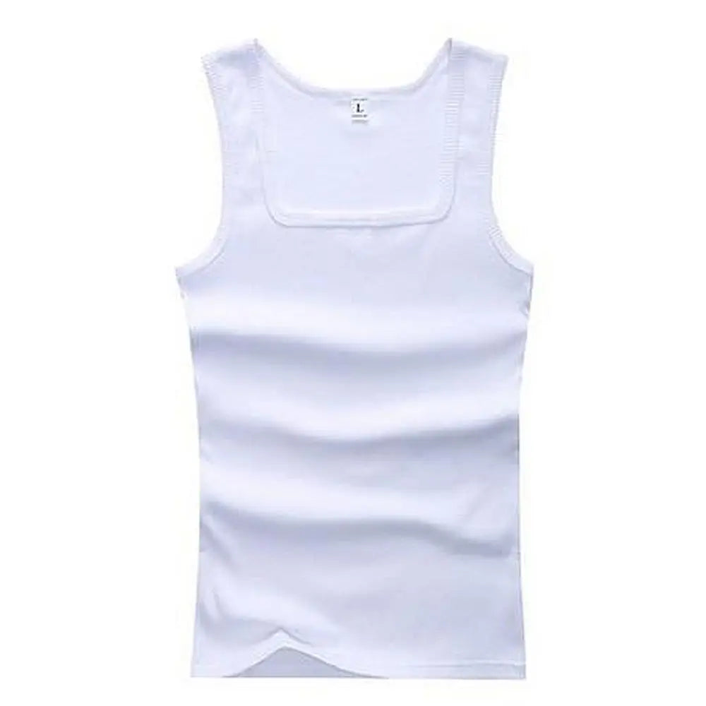 Canotta in cotone traspirante da uomo | collo tagliato, vestibilità casual, gilet in maglia estiva solido