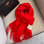 Sciarpa Stretta Invernale in Lana Lyvara Unisex Tinta Unita Calda e Morbida