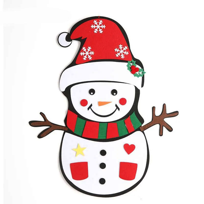 Pupazzo di neve di Natale in feltro Decorazioni per la casa di Natale Natale Navidad
