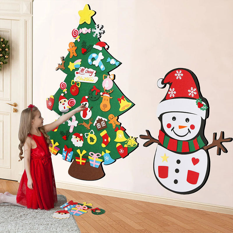Pupazzo di neve di Natale in feltro Decorazioni per la casa di Natale Natale Navidad