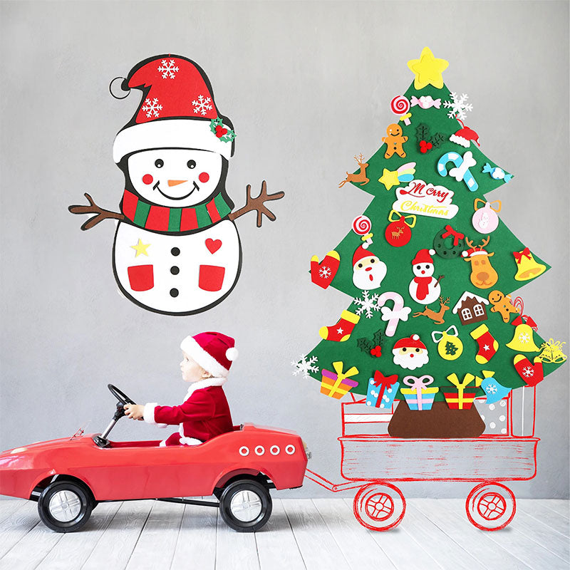 Pupazzo di neve di Natale in feltro Decorazioni per la casa di Natale Natale Navidad