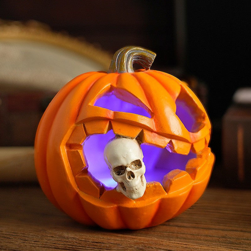 Decorazioni con zucca di Halloween | Teschio realistico Jack O'Lantern