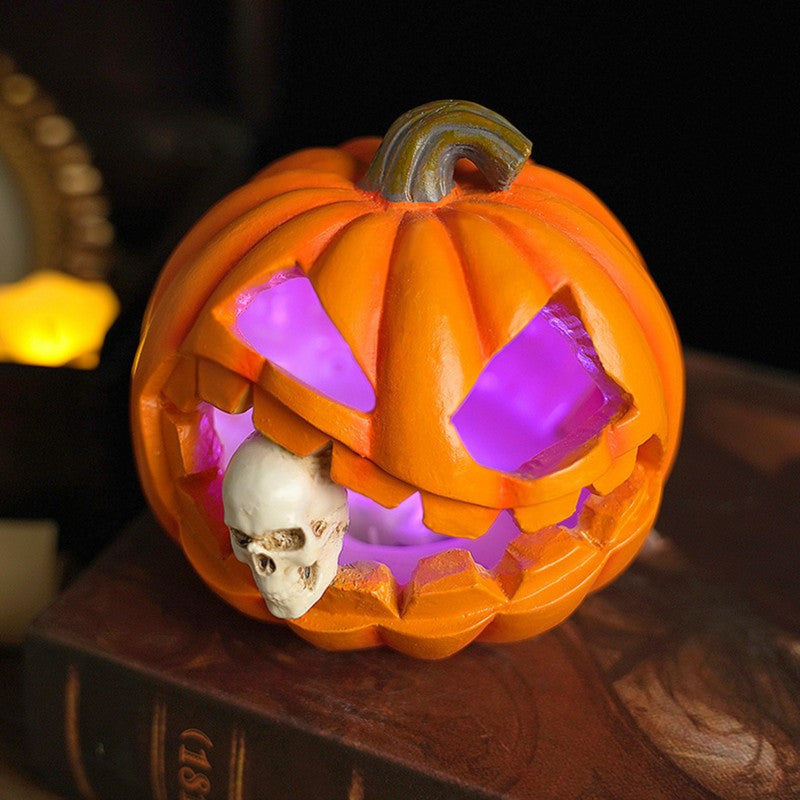 Decorazioni con zucca di Halloween | Teschio realistico Jack O'Lantern