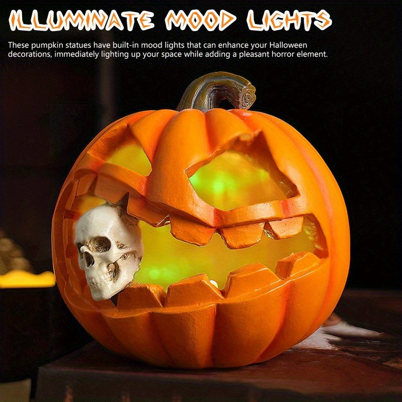 Decorazioni con zucca di Halloween | Teschio realistico Jack O'Lantern