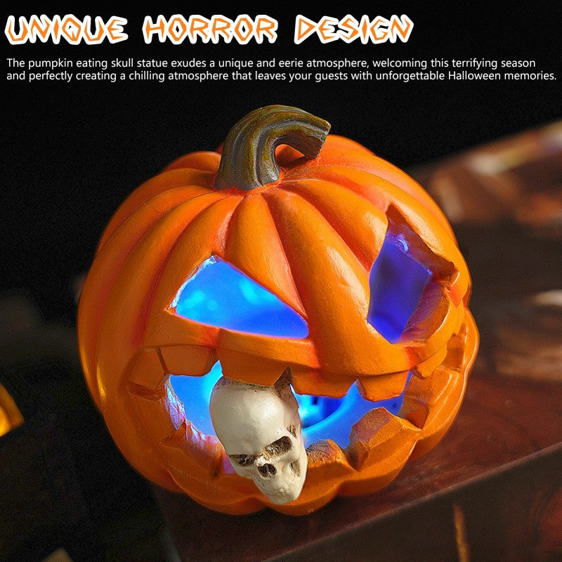 Decorazioni con zucca di Halloween | Teschio realistico Jack O'Lantern