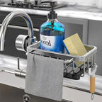 Organizer per rubinetto lavello | in acciaio inox, compatto e pratico