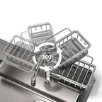 Organizer per rubinetto lavello | in acciaio inox, compatto e pratico