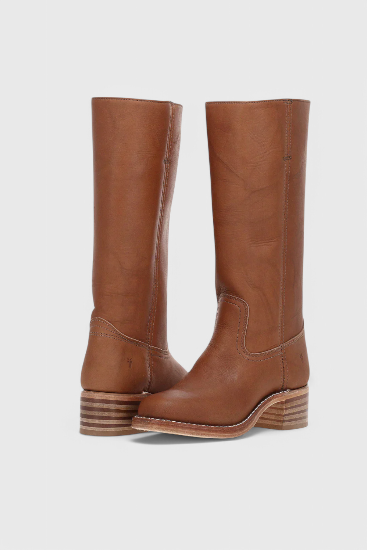 Stivali da donna in pelle al ginocchio con tacco | Elegante e confortevole