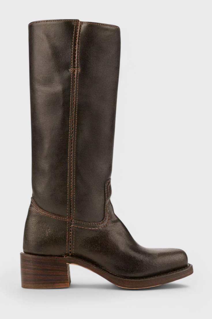 Stivali da donna in pelle al ginocchio con tacco | Elegante e confortevole