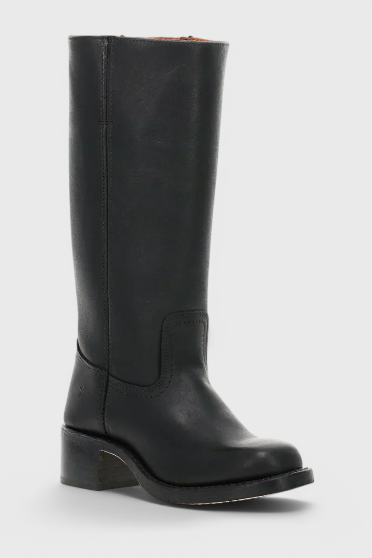 Stivali da donna in pelle al ginocchio con tacco | Elegante e confortevole