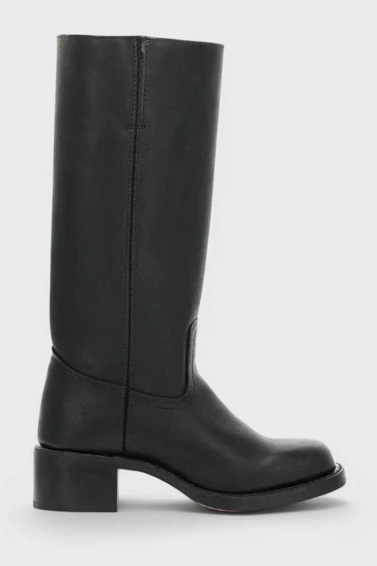 Stivali da donna in pelle al ginocchio con tacco | Elegante e confortevole