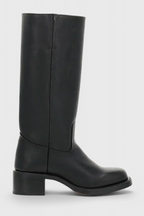 Stivali da donna in pelle al ginocchio con tacco | Elegante e confortevole