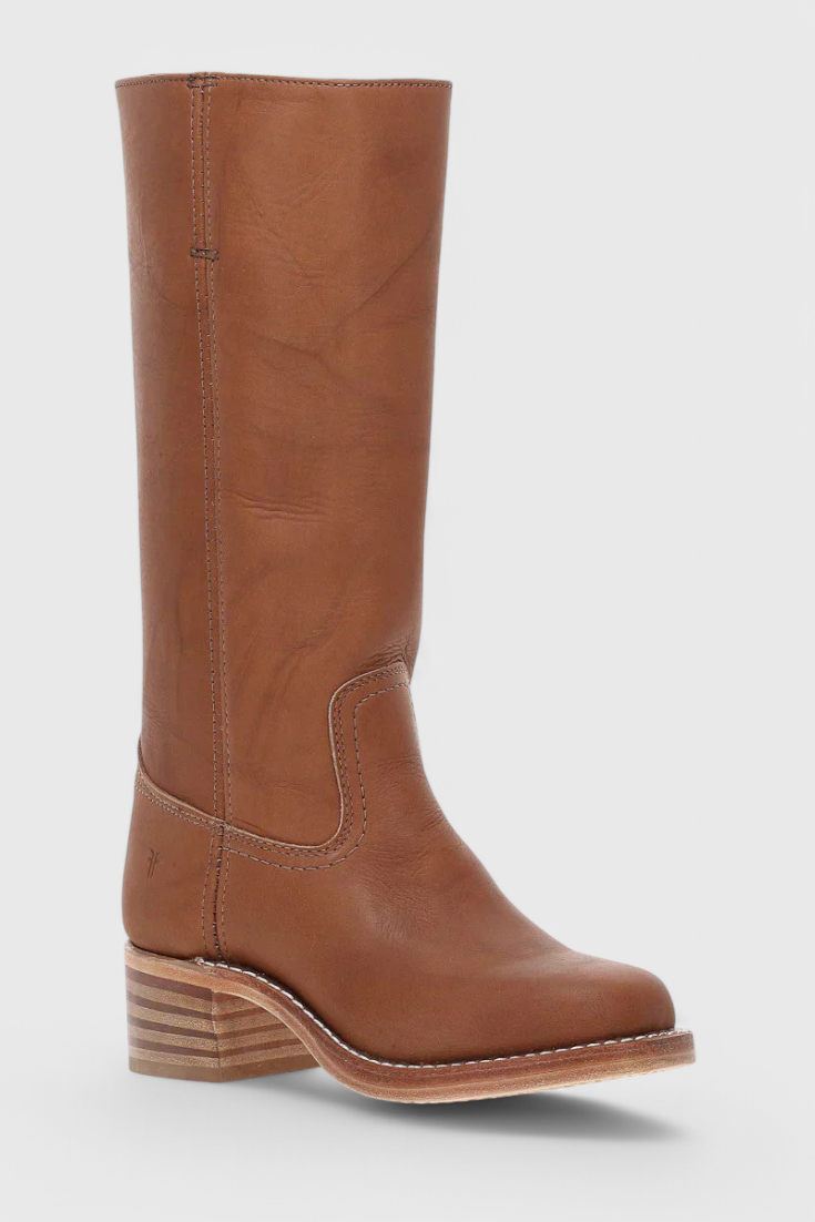 Stivali da donna in pelle al ginocchio con tacco | Elegante e confortevole