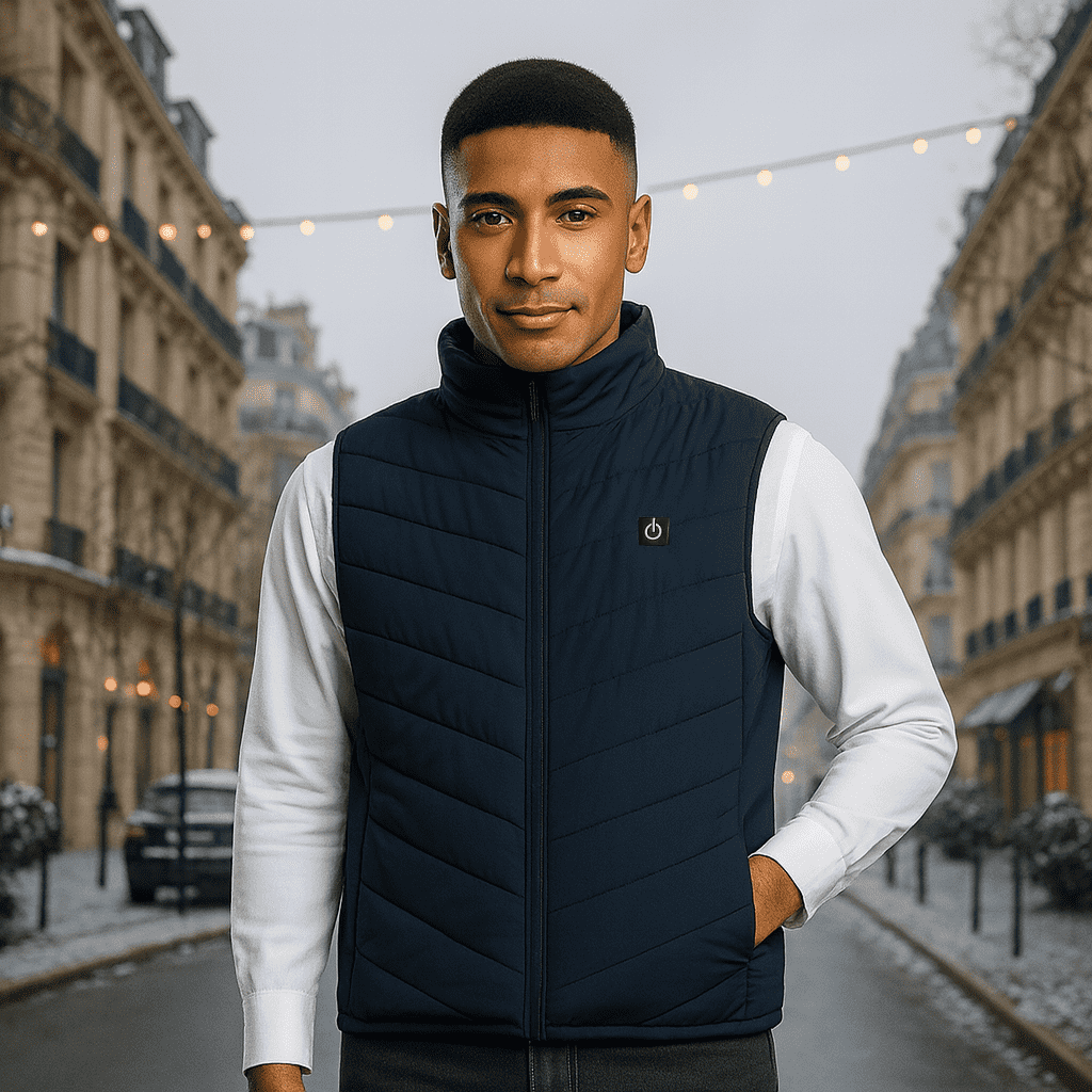 Gilet riscaldato unisex ricaricabile via USB ThermiVest
