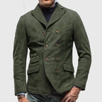 Giacca blazer da uomo senza tempo | doppiopetto, tessuto strutturato, per l'autunno