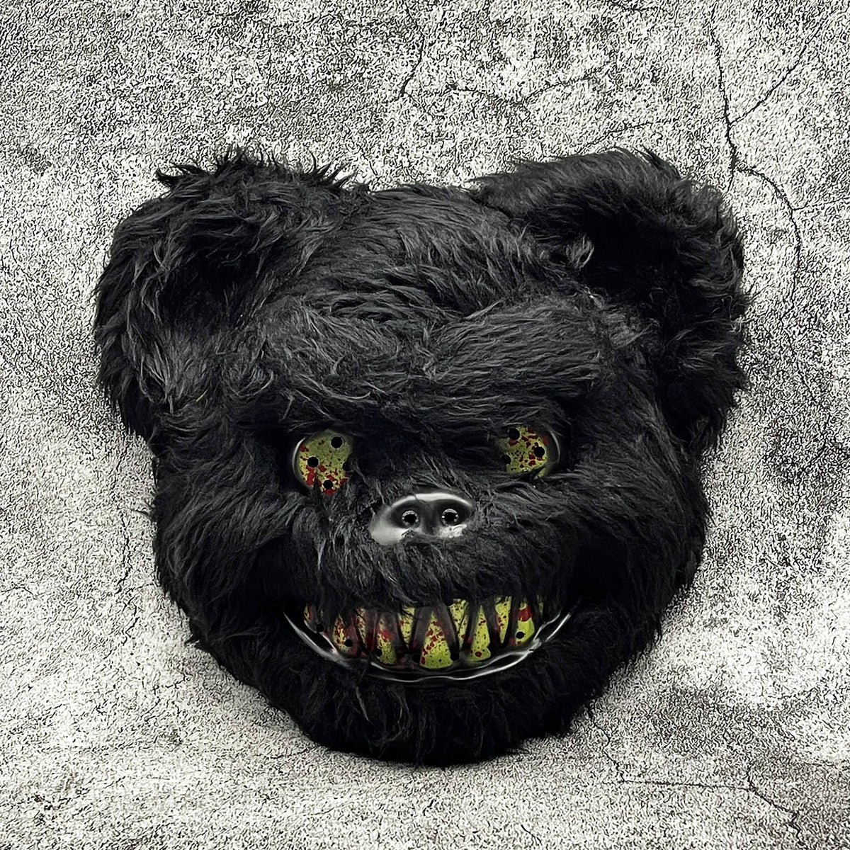 Maschera Pelosa di Halloween | Design Personaggio Mostro Nero