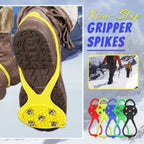 Ramponi per scarponi da trekking, Tacchetti da ghiaccio per scarponi e scarpe, Tacchetti da neve con punte in acciaio, Manopole da ghiaccio per scarpe
