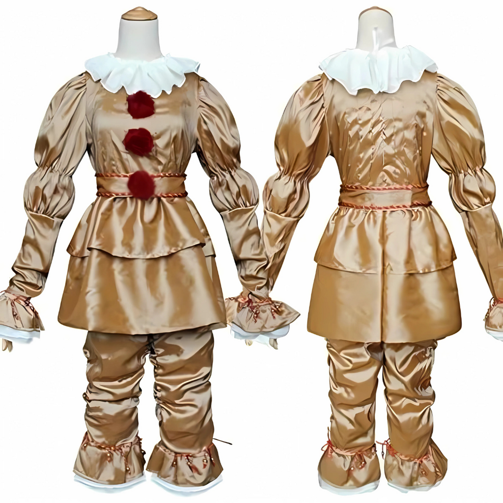 Costume da clown vintage di Halloween | Design increspato in stile vittoriano