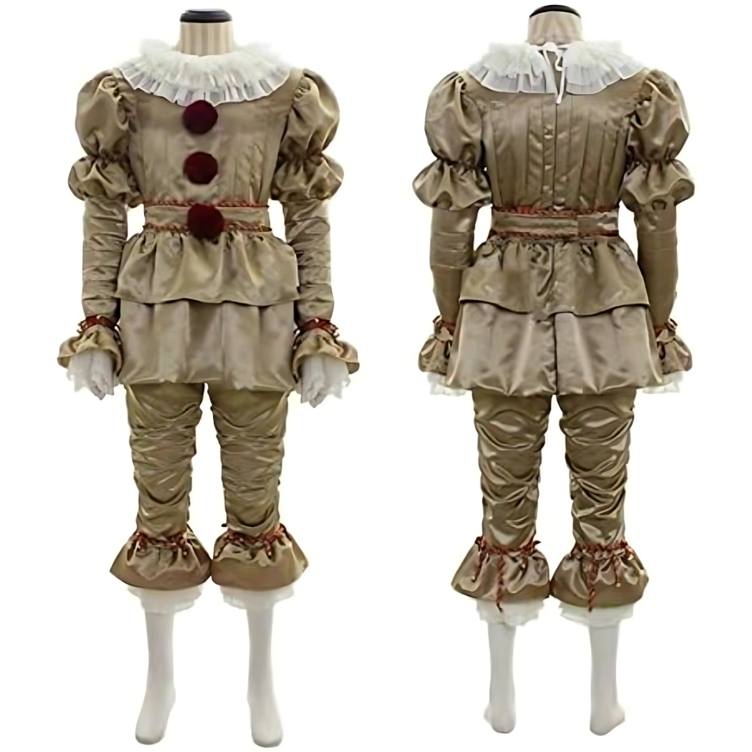 Costume da clown vintage di Halloween | Design increspato in stile vittoriano
