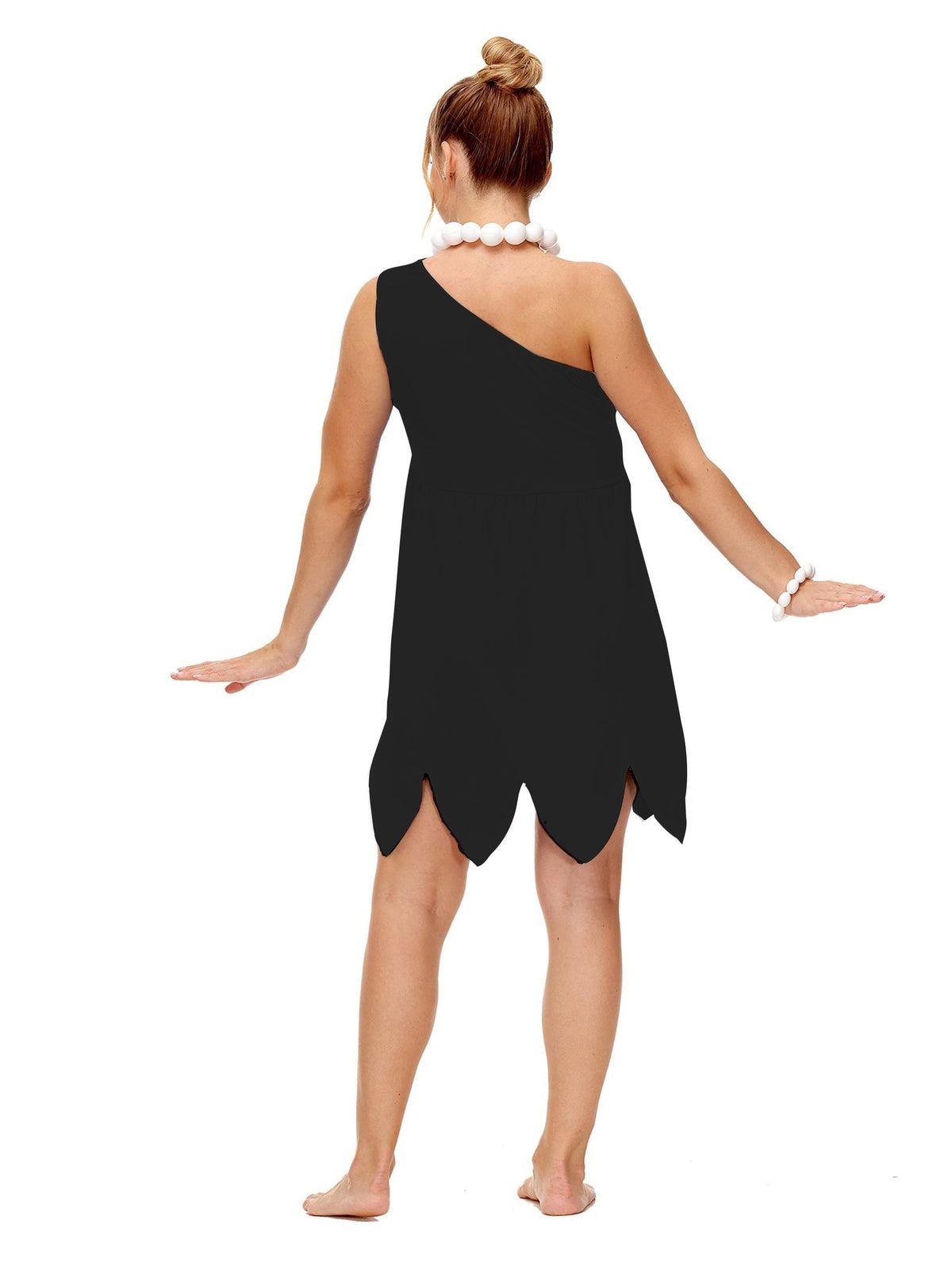 Abito costume di Halloween monospalla taglie forti da donna | Mini vestito preistorico