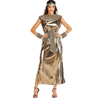 Abito elegante per costume di Halloween Cleopatra da donna | Abito lungo