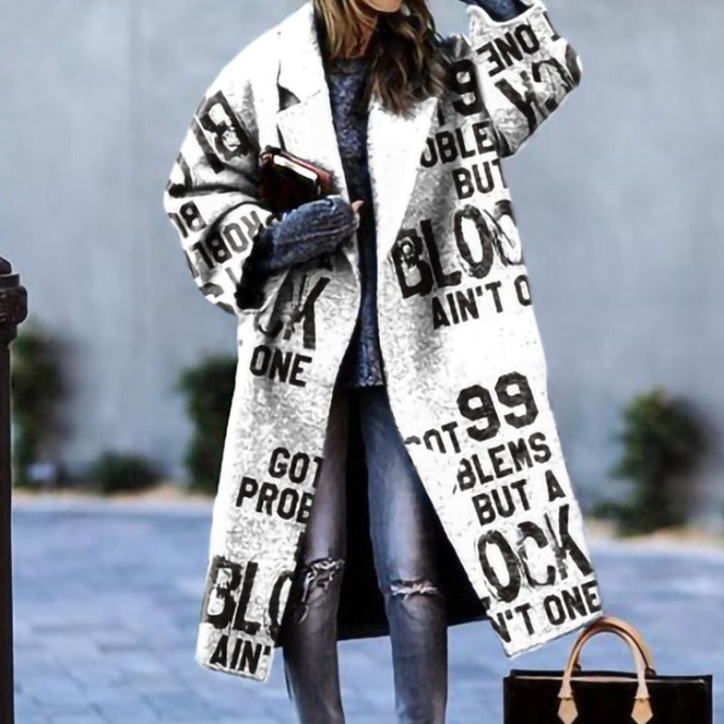 Cappotto invernale con stampa grafica | Design di dichiarazioni tipografiche