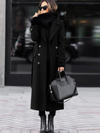 Cappotto invernale classico in lana | Design a figura intera a doppio petto
