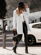 Cappotto invernale classico in lana | Design con bottoni dorati a doppio petto