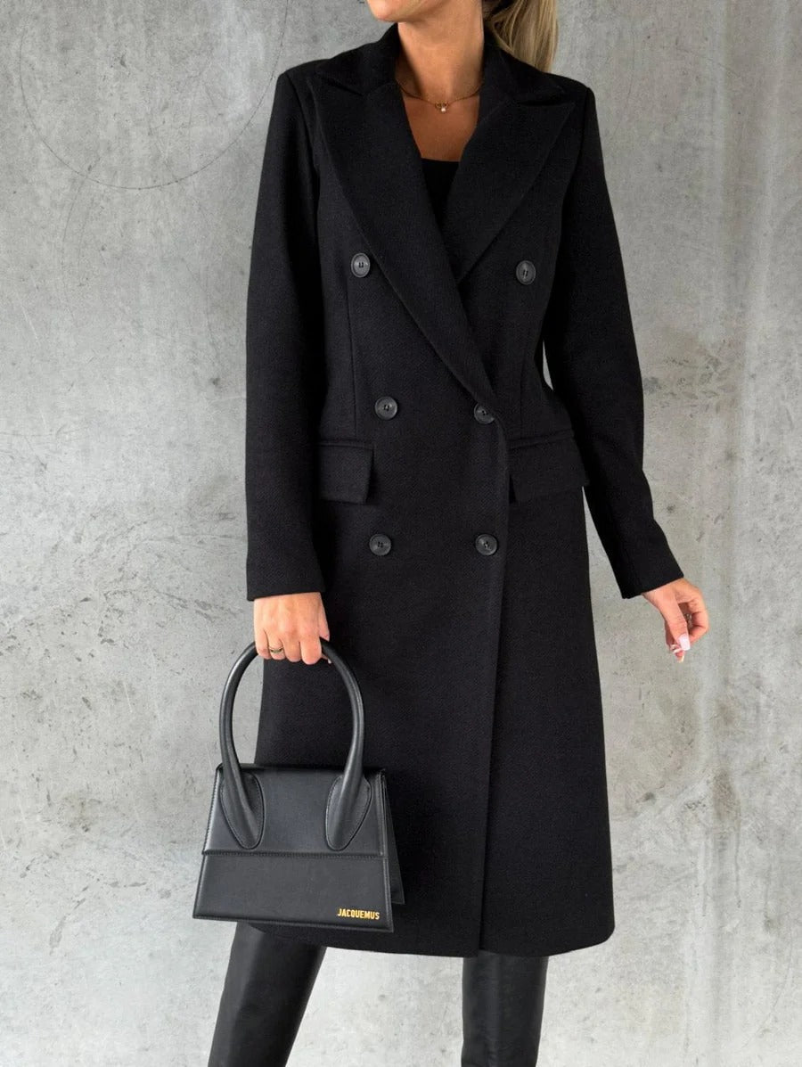 Cappotto classico in lana doppiopetto | Design su misura di lunga durata