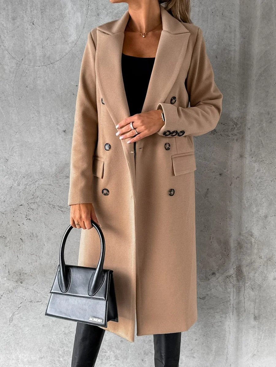 Cappotto classico in lana doppiopetto | Design su misura di lunga durata