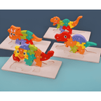 Dino Puzzle in legno - Scegli la tua avventura con i dinosauri