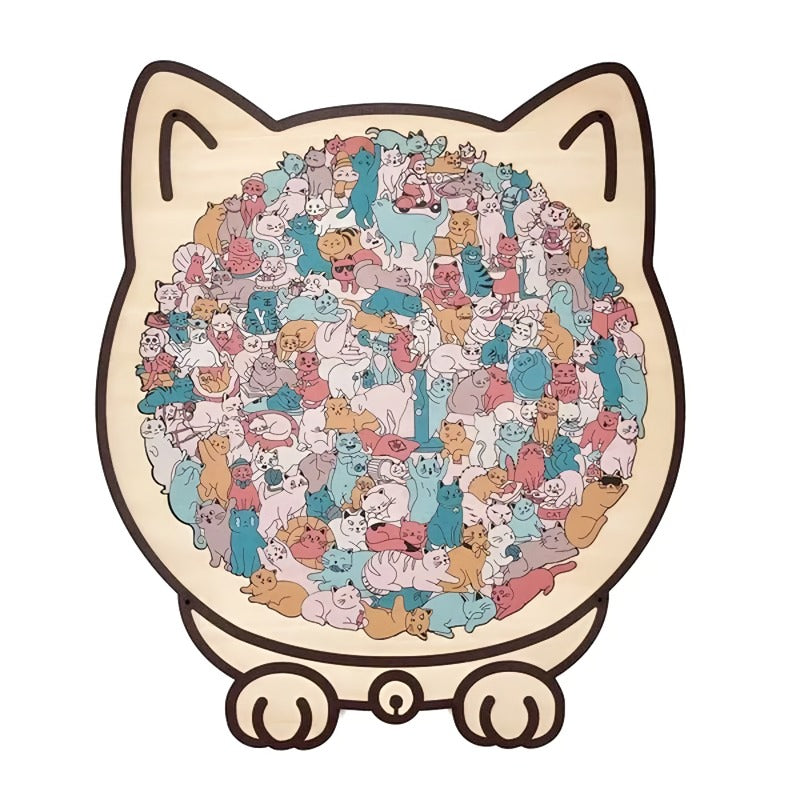 Puzzle con gatti in legno da 135 pezzi