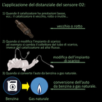 Adattatore sensore O2 CEL Fix con mini catalizzatore M18x1,5