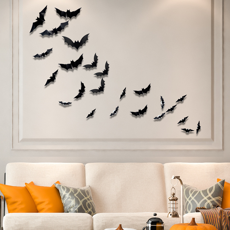 Decorazione da parete a LED pipistrello 3D | Rendi la tua casa il palcoscenico di Halloween più spettrale con illusioni volanti realistiche!