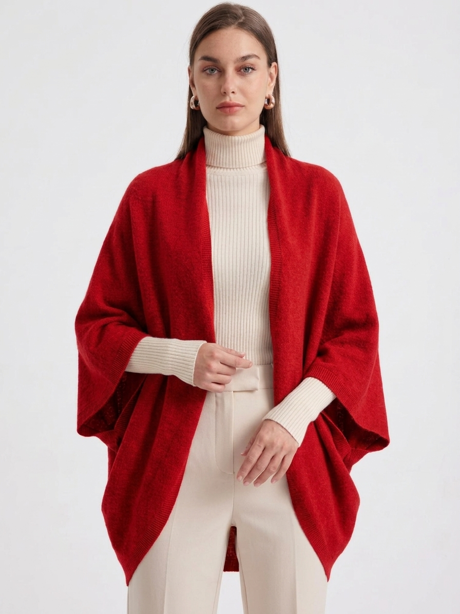 Cosy Wool Wrap - Gilet da donna