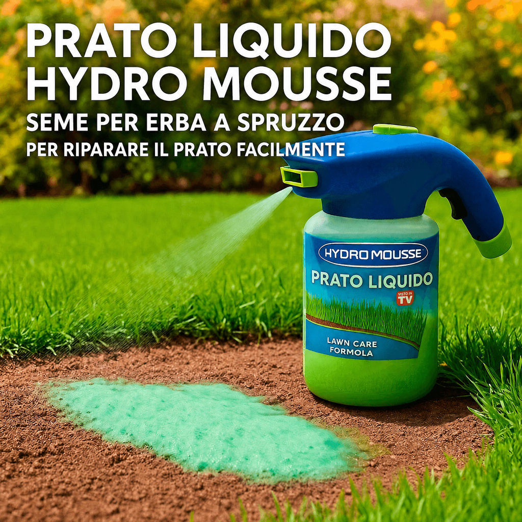 Liquid Lawn Hydro Mousse Spray On Grass Seed | Applicazione semplice per prati diradati e aree ad alto calpestio