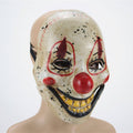 Costume di Halloween horror a testa intera con maschera da clown spaventoso