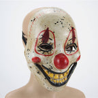 Costume di Halloween horror a testa intera con maschera da clown spaventoso