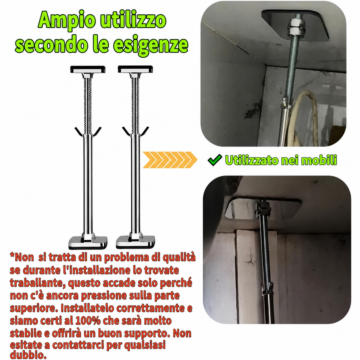Kit di supporto per lavello sottotop
