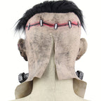 Costume da zombie spaventoso con maschera di Halloween in lattice a testa intera