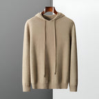 Pullover con cappuccio Herren Merino Wolle Strick