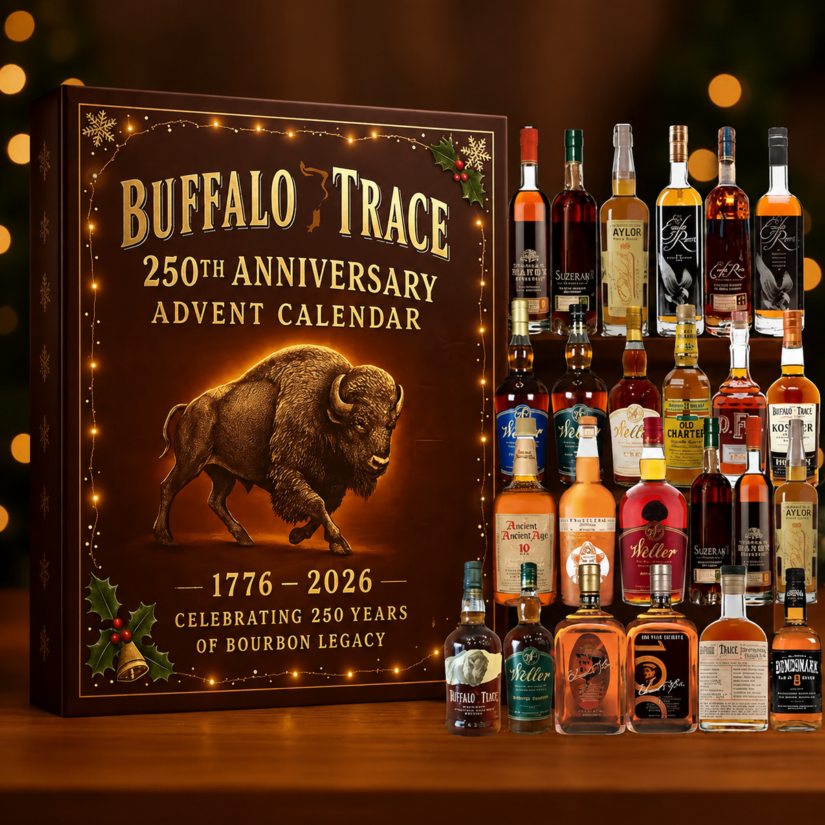 Addobbi calendario dell’Avvento Whiskey Bourbon conto alla rovescia regalo