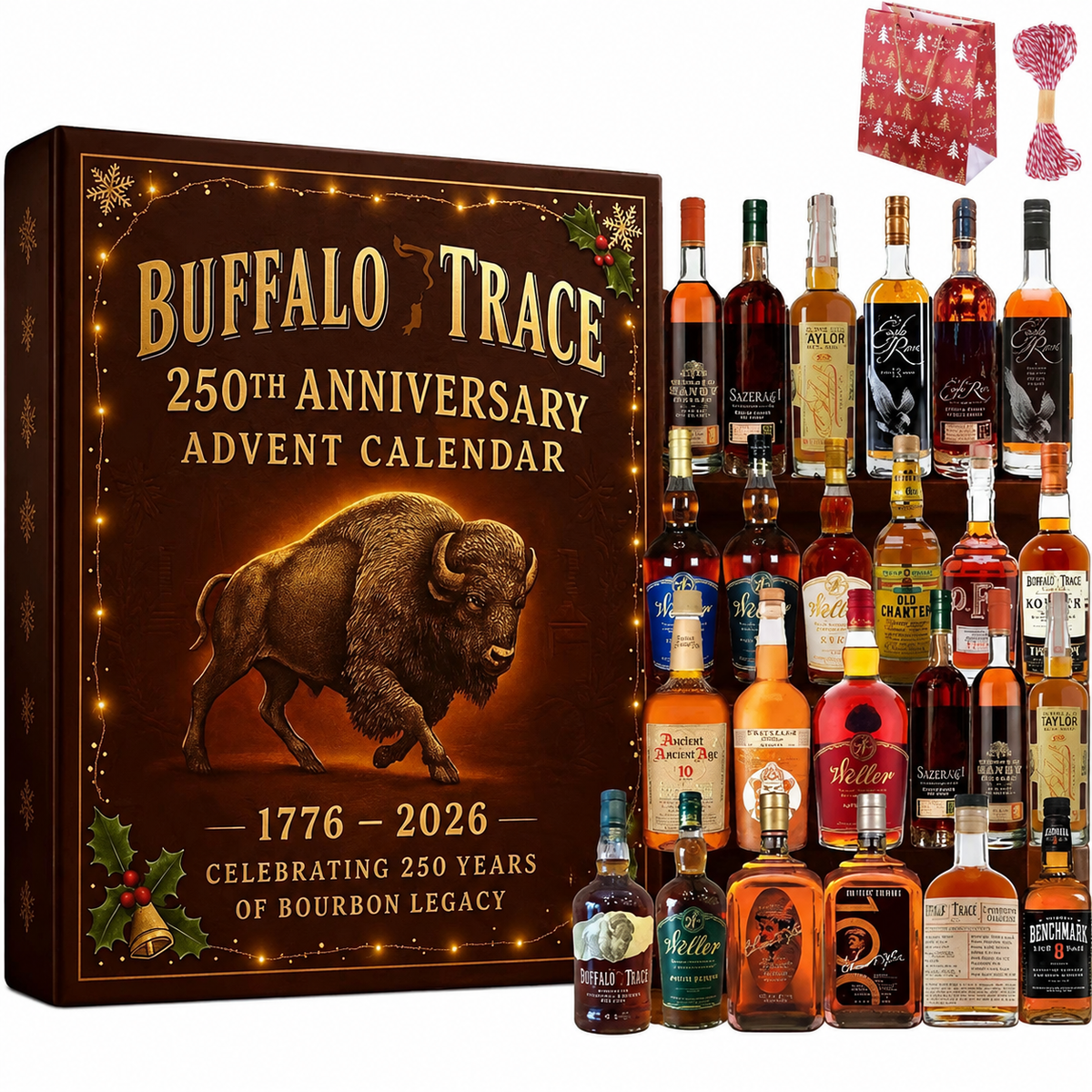 Addobbi calendario dell’Avvento Whiskey Bourbon conto alla rovescia regalo