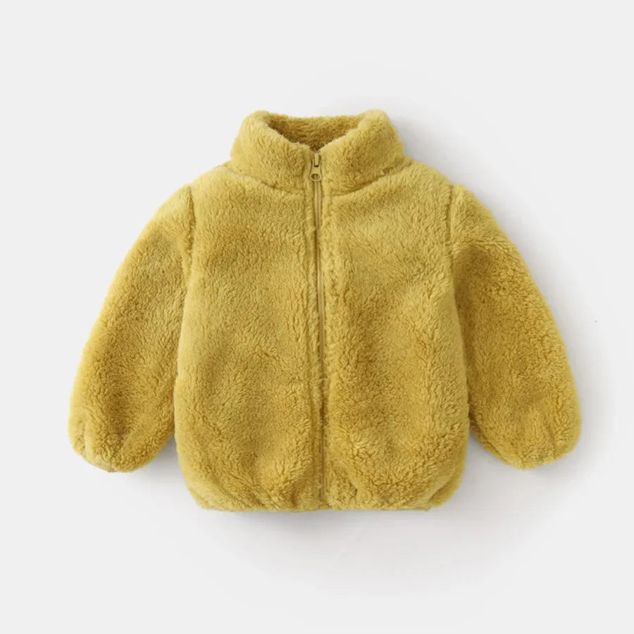 Calda giacca in pile per bambini per l'autunno e l'inverno