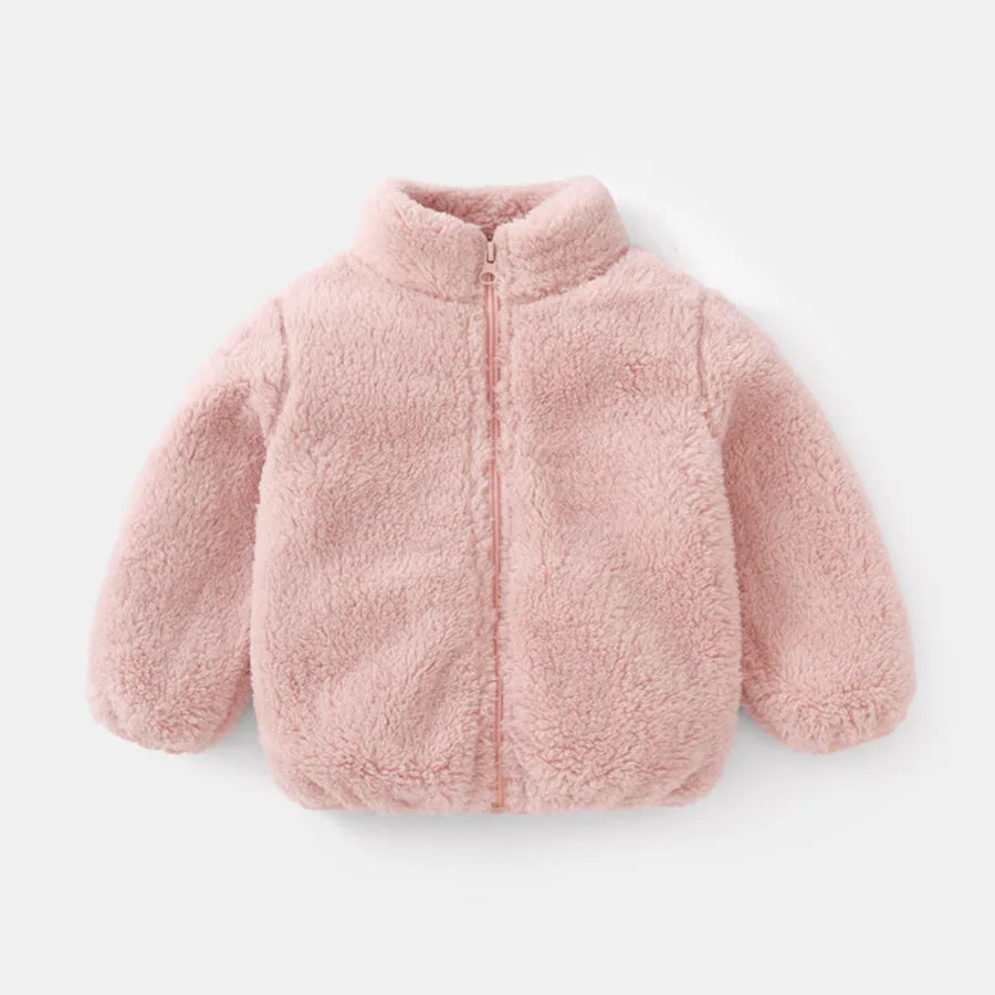 Calda giacca in pile per bambini per l'autunno e l'inverno