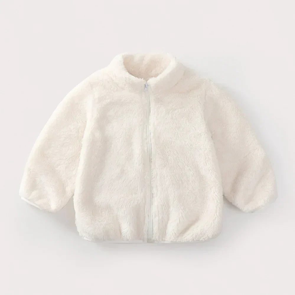Calda giacca in pile per bambini per l'autunno e l'inverno