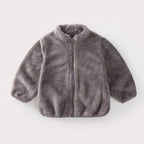 Calda giacca in pile per bambini per l'autunno e l'inverno