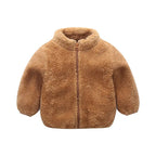 Calda giacca in pile per bambini per l'autunno e l'inverno