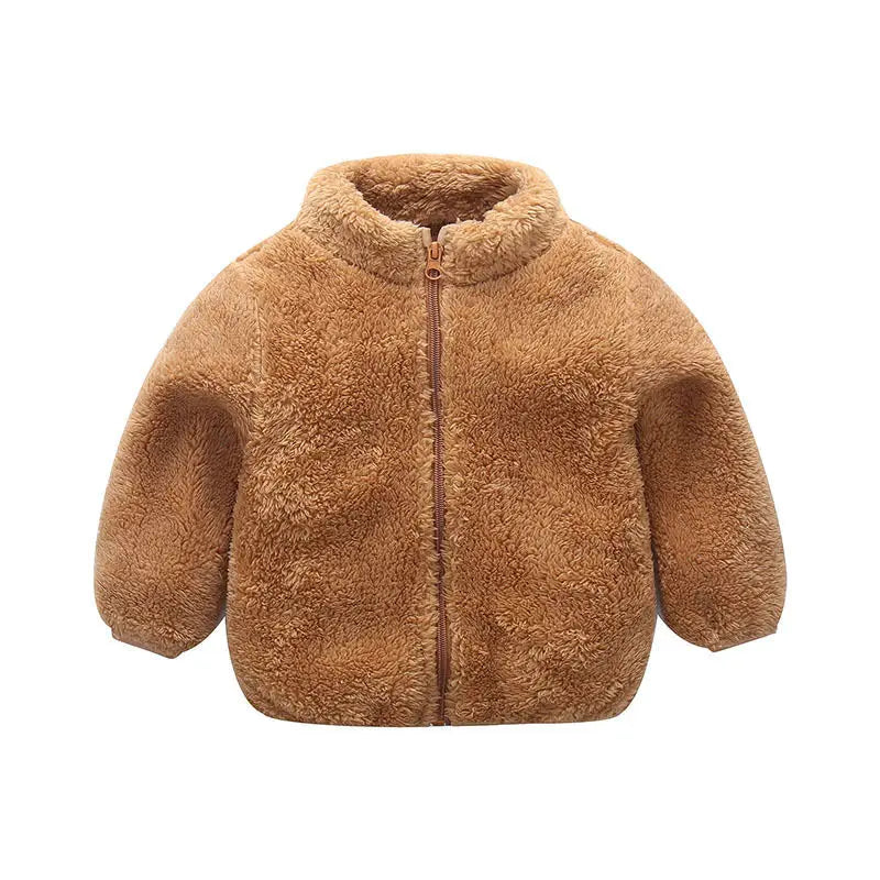 Calda giacca in pile per bambini per l'autunno e l'inverno