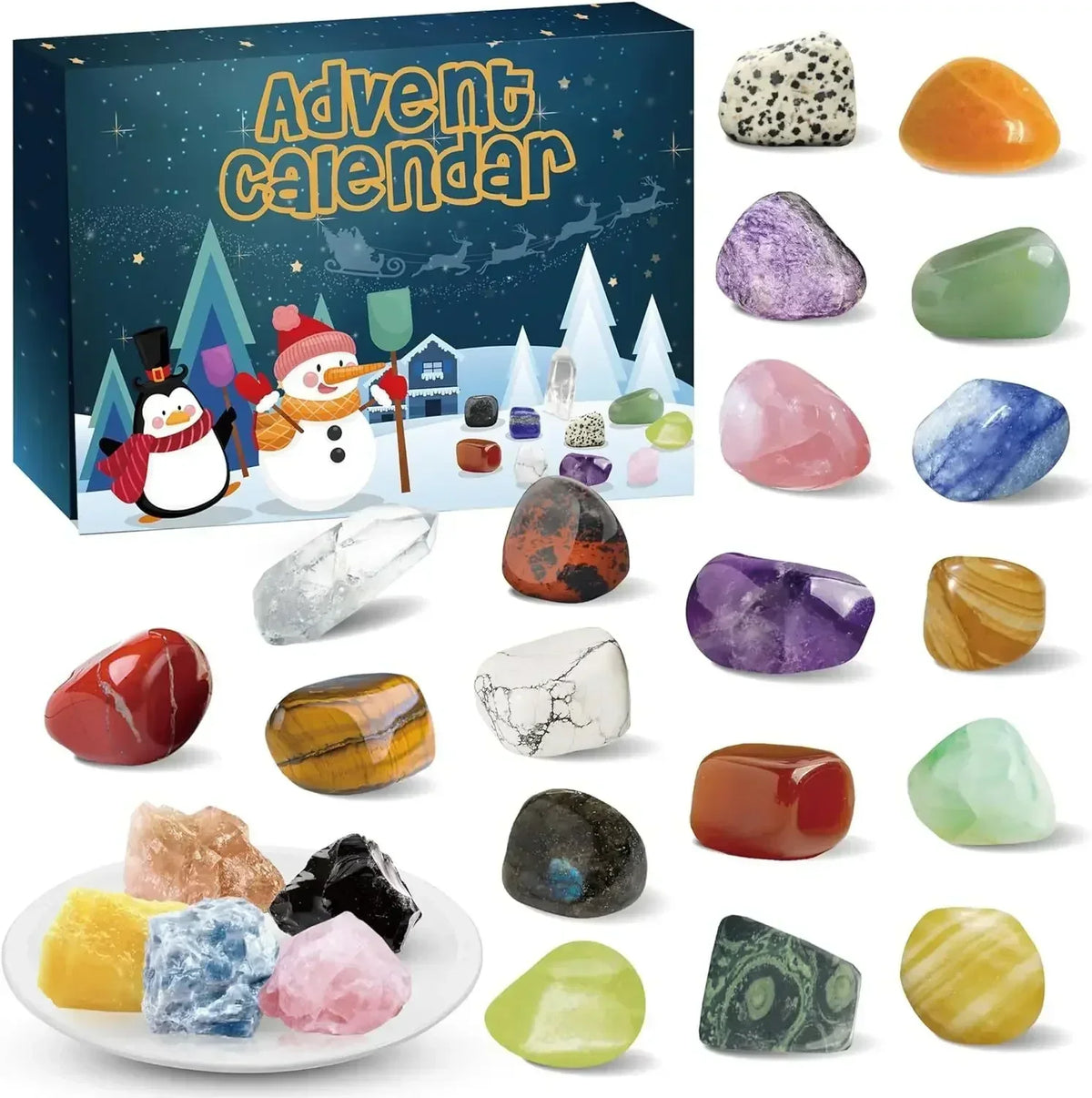 Calendario dell'Avvento | 24 tesori di cristallo naturale